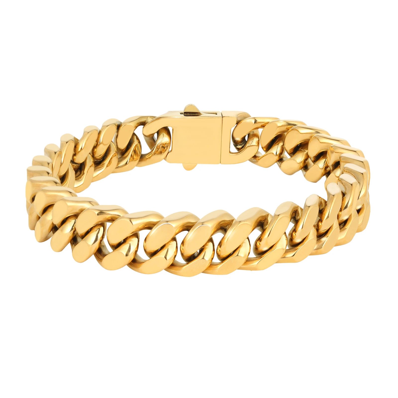 Gold-Tone Curb Chain Bracelet