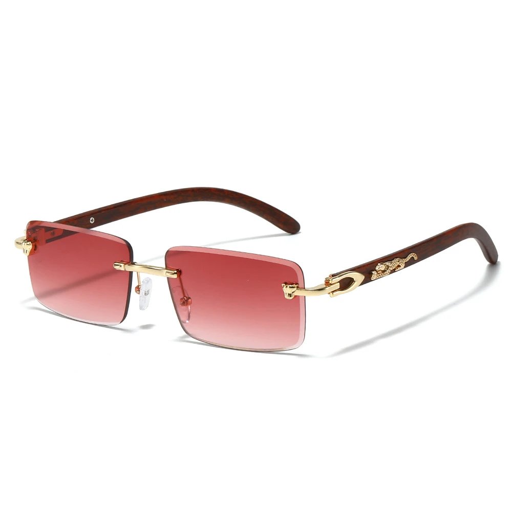 Gold Frame Double Red Lens
