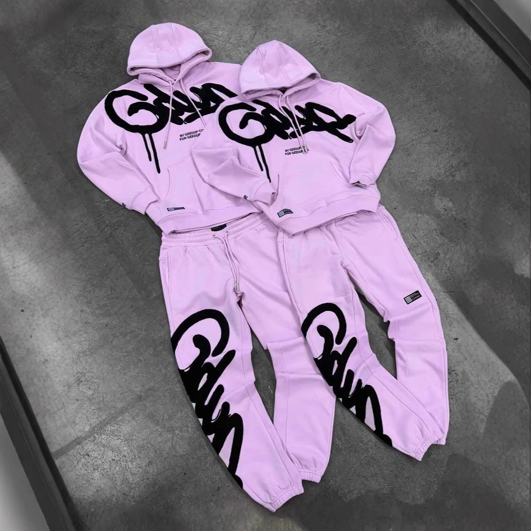 Printed Digital Print Hoodie Sweatshirt Set Loose Casual Unisex Sportswear