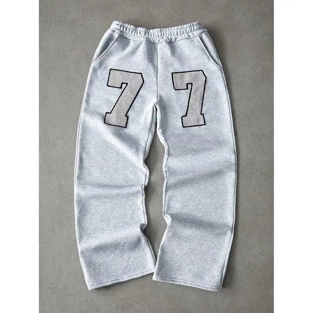 Straight leg pants -2 light gray