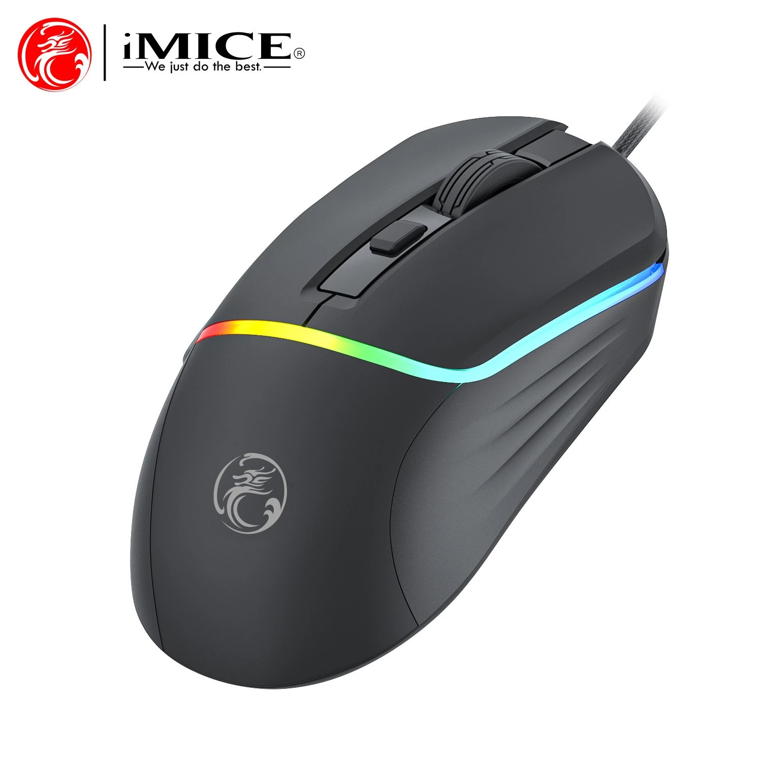 Black Gaming Mouse with RGB Lighting