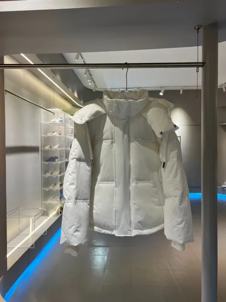 Design Puffer Parka White Down Jacket - 4