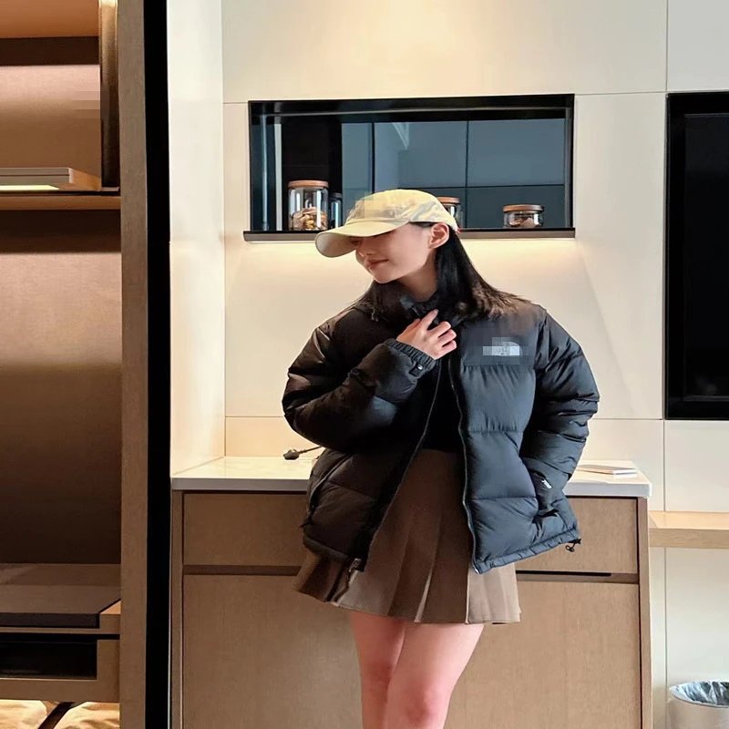 羽绒服蓬松刺绣白鸭绒隐藏帽情侣外套 2