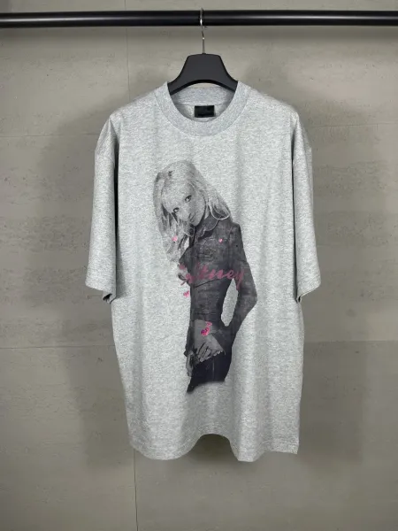 Britney Spears x Unknown Brand Graphic Print Oversized Gray T-Shirt - 6