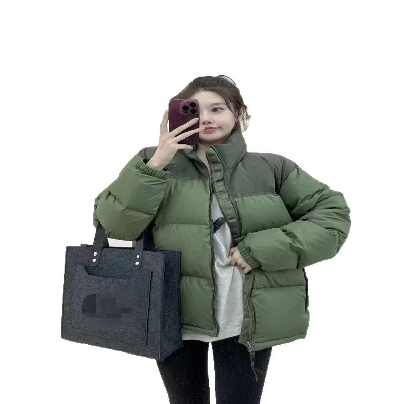 羽绒服蓬松刺绣白鸭绒隐藏帽情侣外套 5