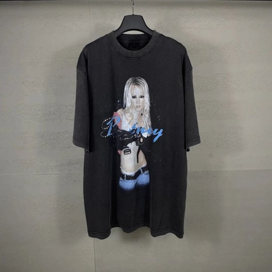 B Music Series Printed Short sleeved T-shirt