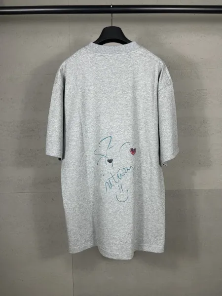Britney Spears x Unknown Brand Graphic Print Oversized Gray T-Shirt - 8