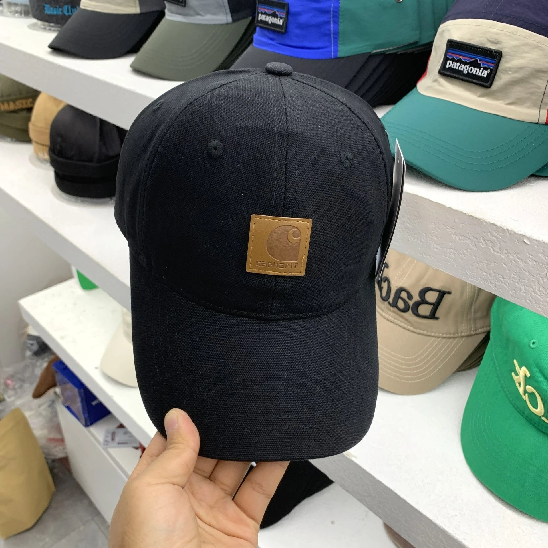 Carhartt Work In Progress Logo Patch Baseball Cap Black - 11