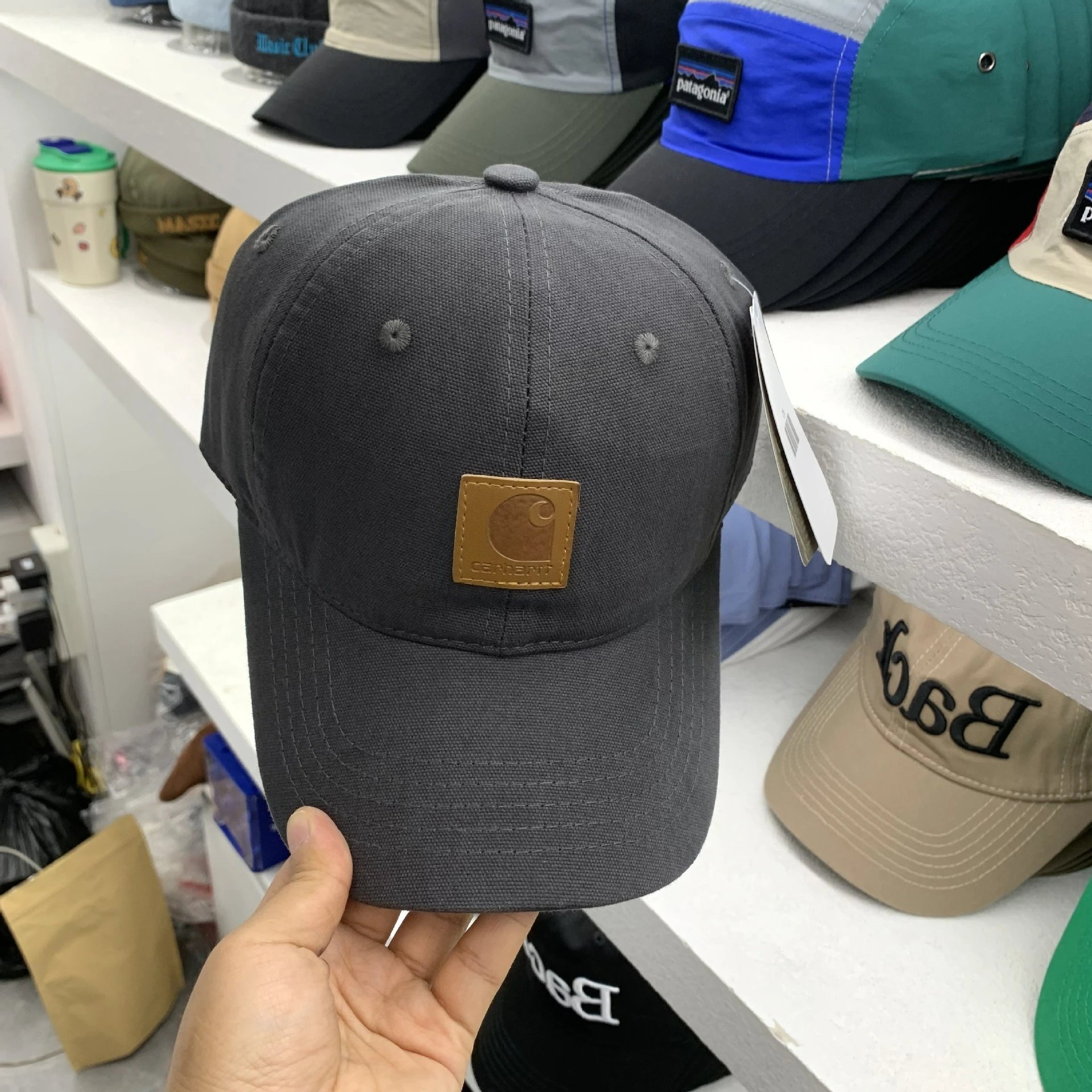 Carhartt Work In Progress Logo Patch Baseball Cap Black - 16