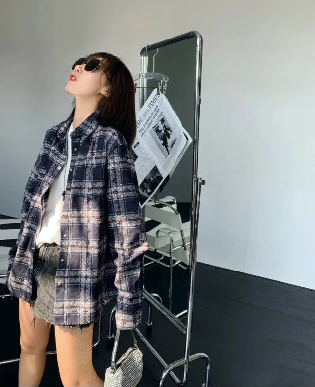 Off-White™ Plaid Shirt Jacket Green Yellow White - 12