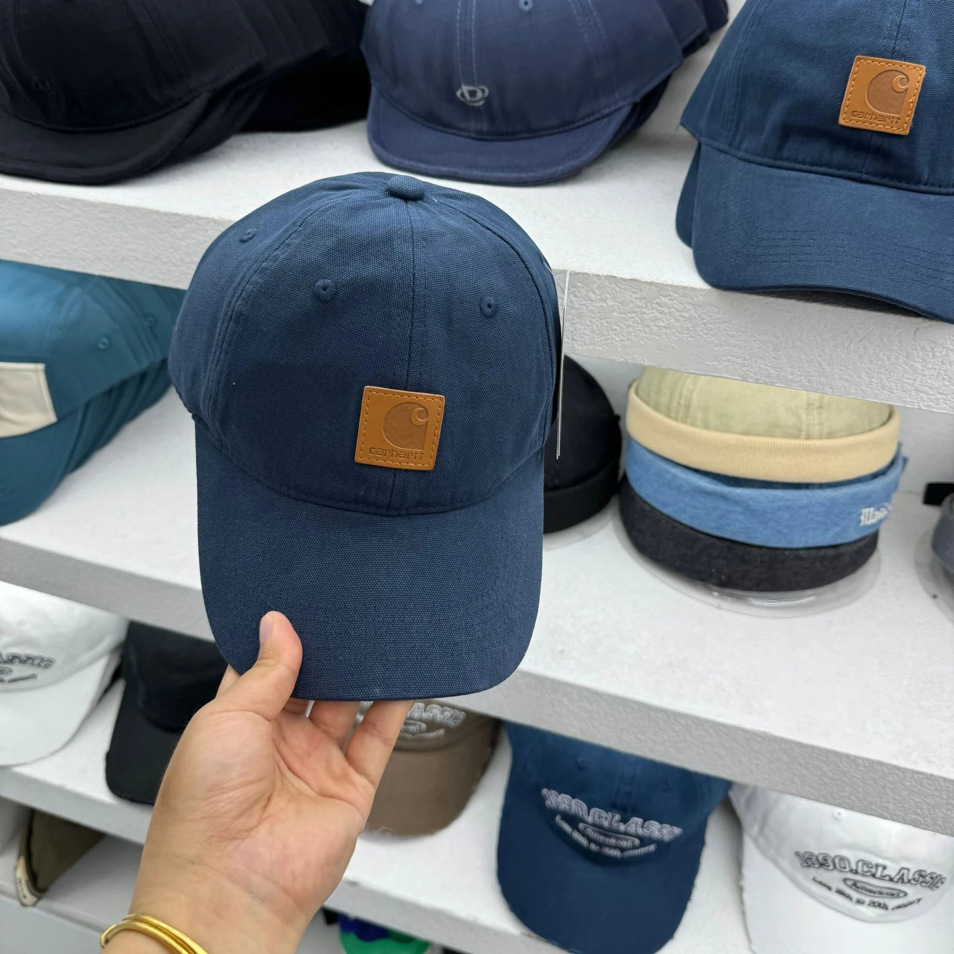 Carhartt Work In Progress Logo Patch Baseball Cap Black - 14
