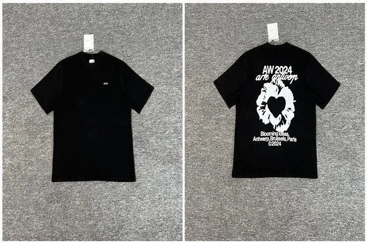 Ann Demeulemeester AW 2024 Blooming Ideas Black T-Shirt - 1