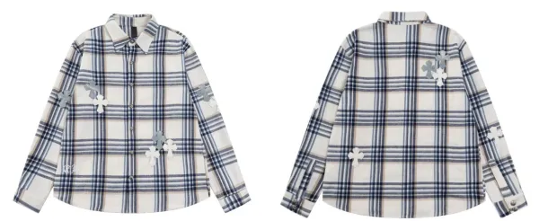 Dior CD Cross-Embroidered Plaid Shirt - 1