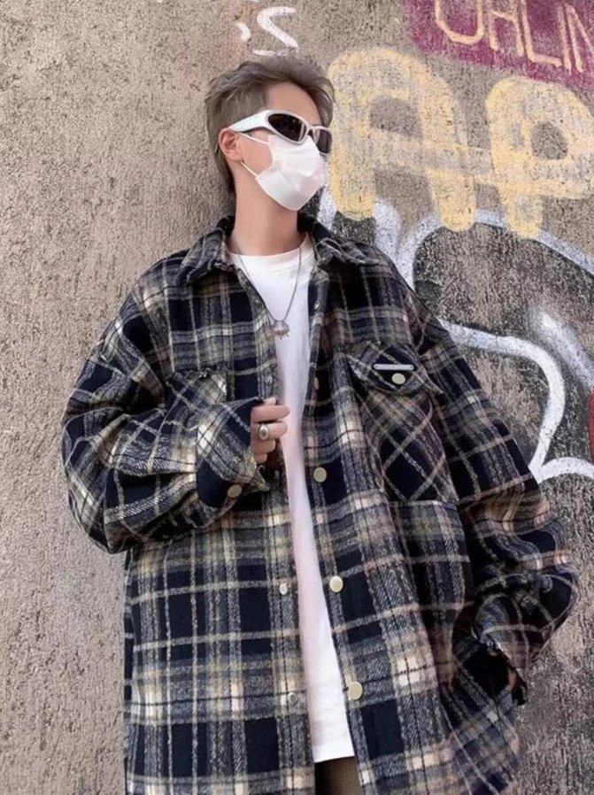 Off-White™ Plaid Shirt Jacket Green Yellow White - 3