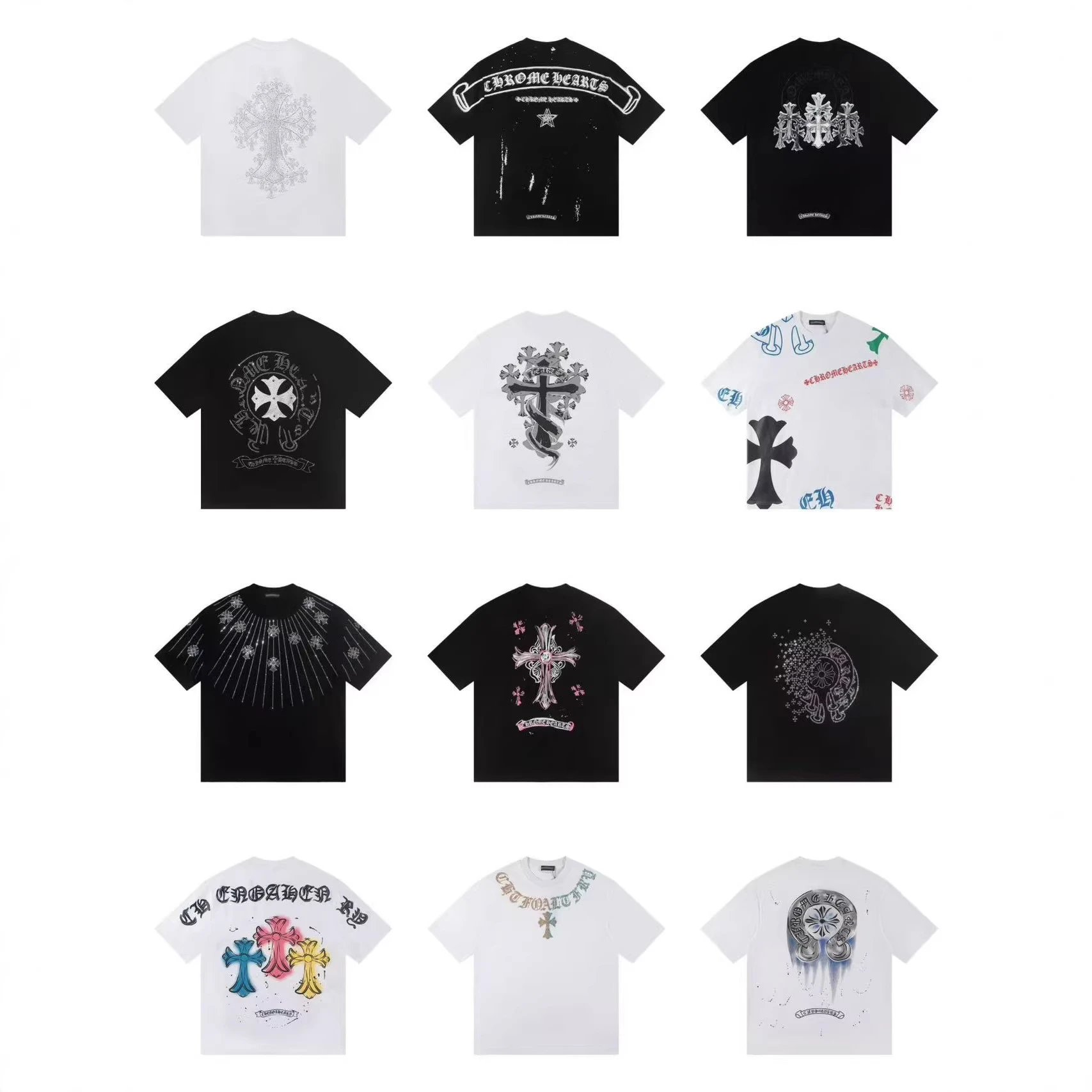 Cross Print Short Sleeve T-Shirt
