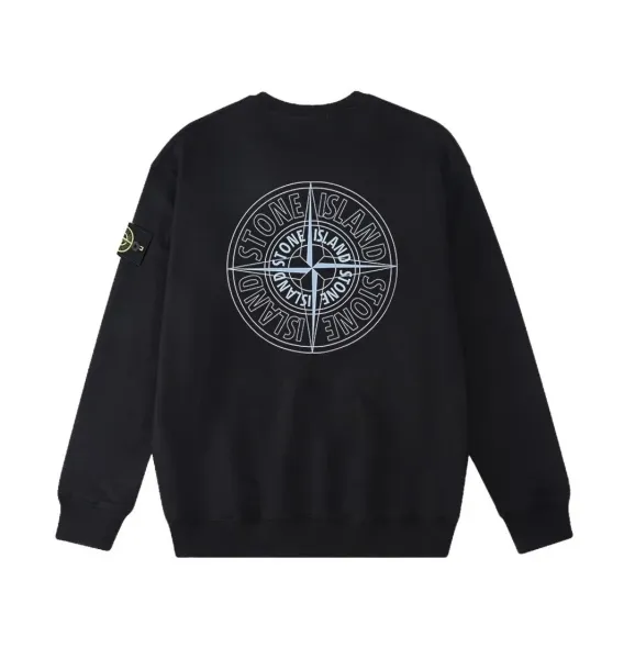 Stone Island Compass Logo White Hoodie - 6