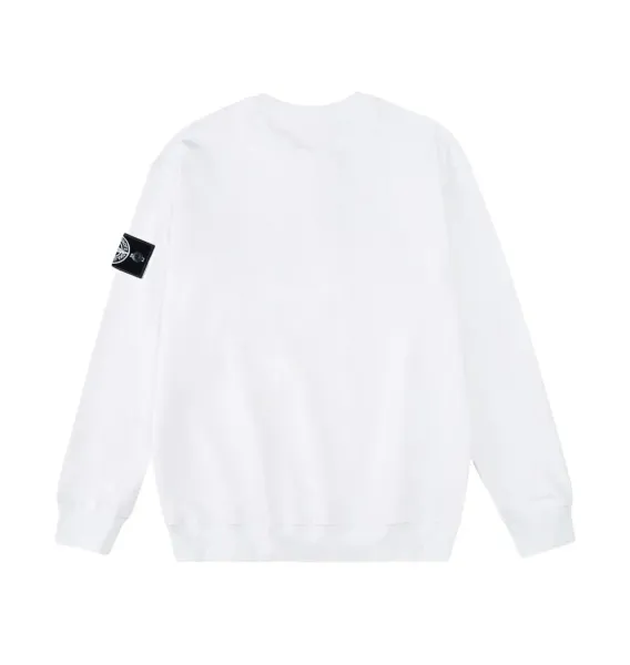 Stone Island Compass Logo White Hoodie - 8