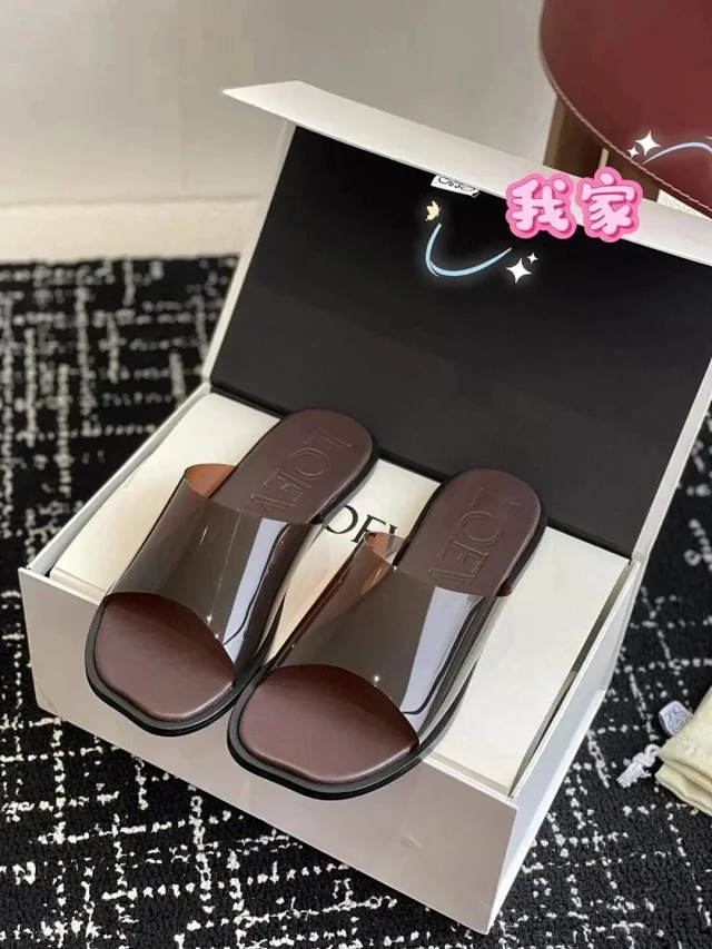 Loewe Sandals Square-Toe Transparent Slide product detail image 3
