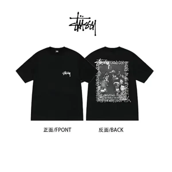 Stüssy Graphic Print Black T-Shirt - 1
