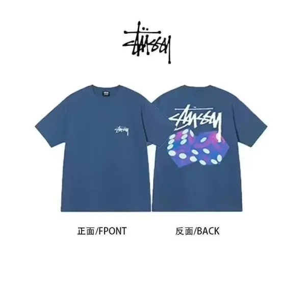 Stüssy Dice Print T-Shirt Navy - 1