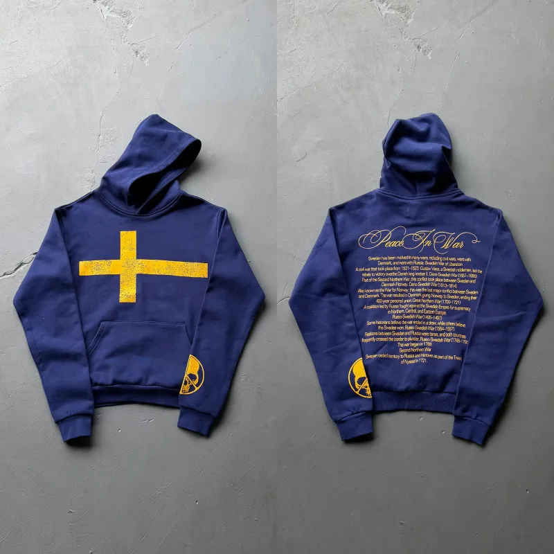 Cross Print Hoodie