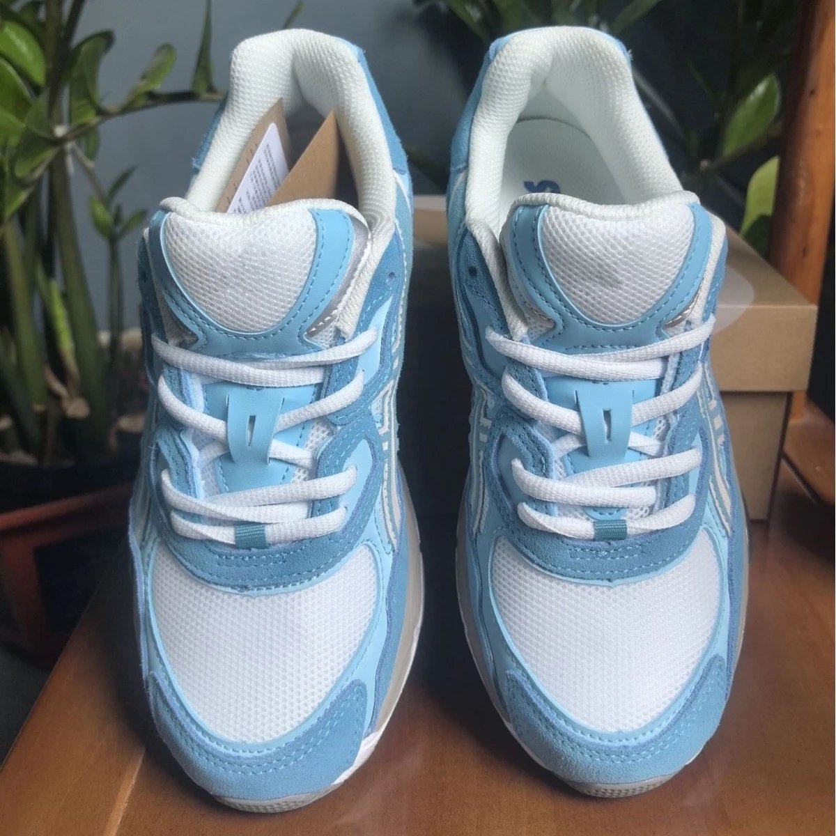Asics Gel-Nimbus Light Blue White Mesh Running Shoes