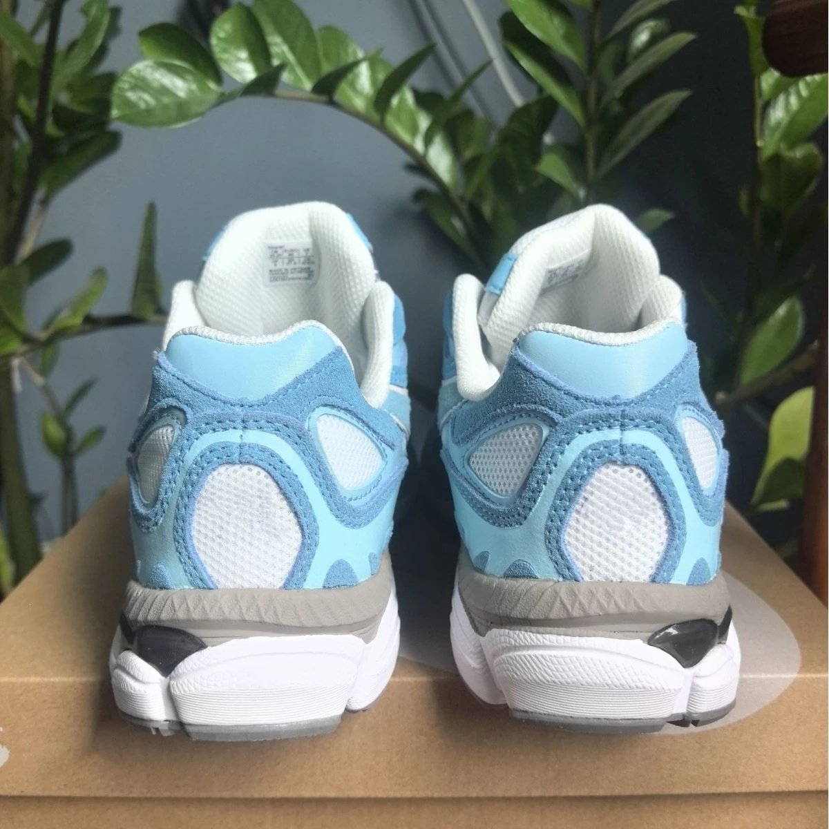 Asics Gel-Nimbus Light Blue White Mesh Running Shoes