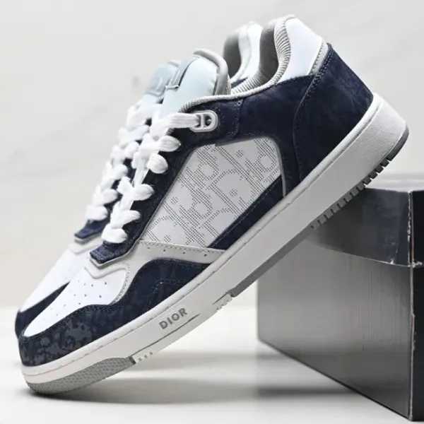Dior B23 Low Beige and White Sneakers - 9