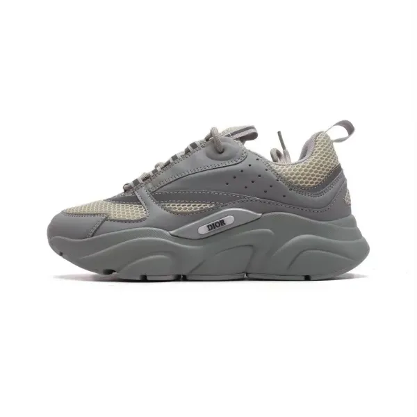 Dior B23 Gray Mesh Chunky Sneakers - 1
