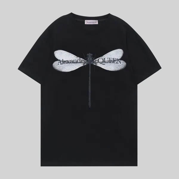 Alexander McQueen Dragonfly Graphic Black T-Shirt - 1