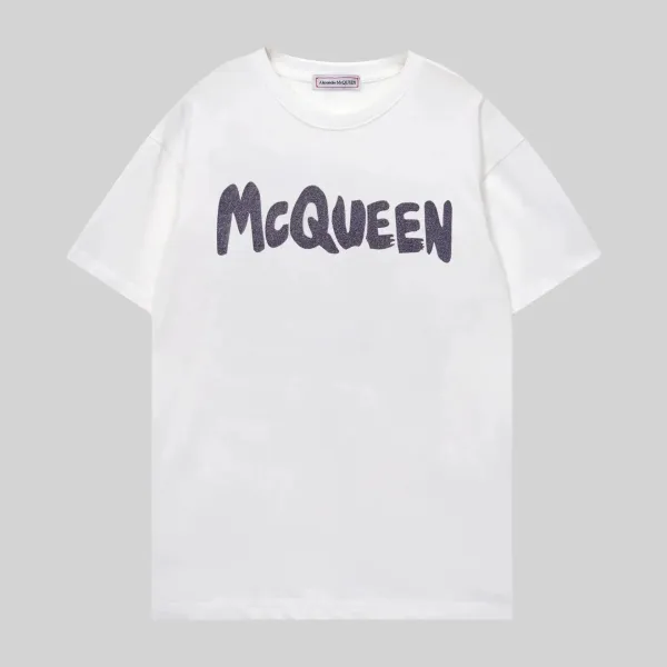 Alexander McQueen Logo Graphic White T-Shirt - 1