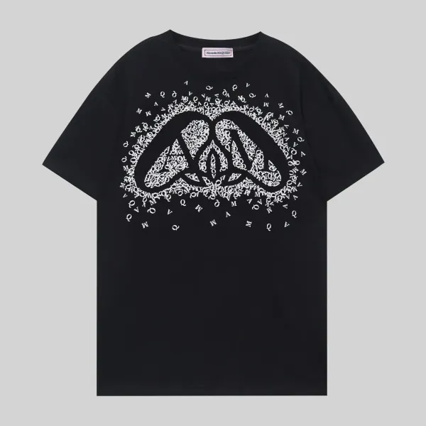 Alexander McQueen Lettering Skull T-Shirt Black - 1