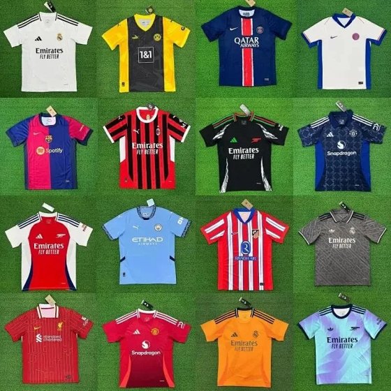 Football jerseys for club teams in the 24-25 season