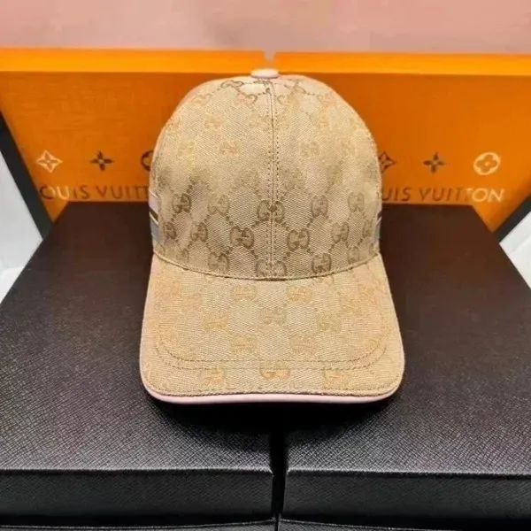 Gucci GG Marmont Baseball Cap Beige Monogram Hat - 1