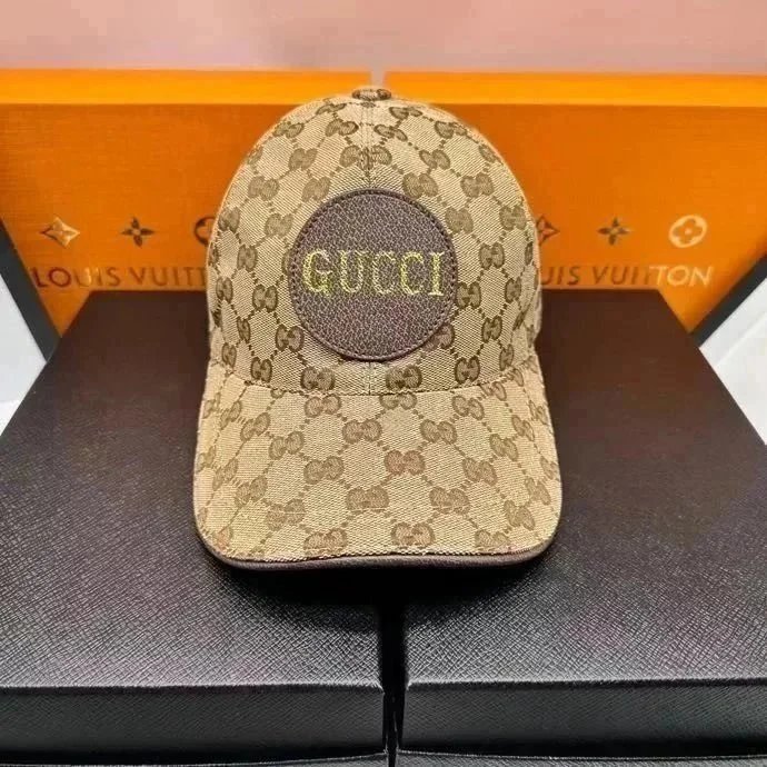 Gucci GG Monogram Baseball Cap Beige - 1