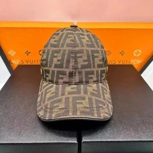 Fendi FF Monogram Baseball Cap Brown - 1
