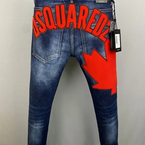 Dsquared2 Logo Patchwork Denim Jeans Blue - 1