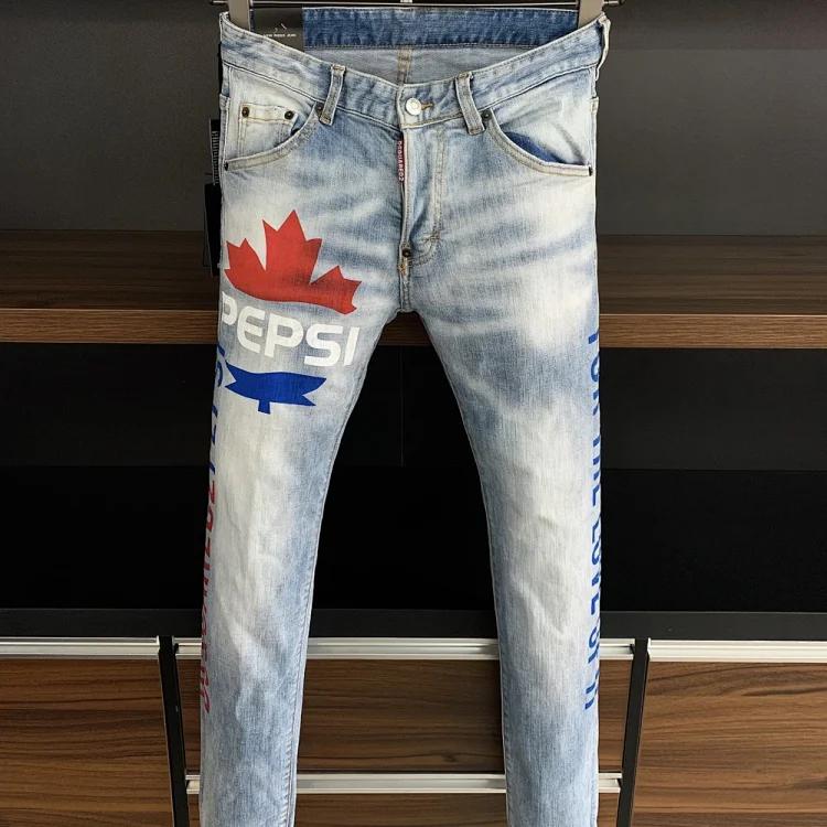 Dsquared2 x Pepsi Logo Print Distressed Slim Fit Jeans - 1