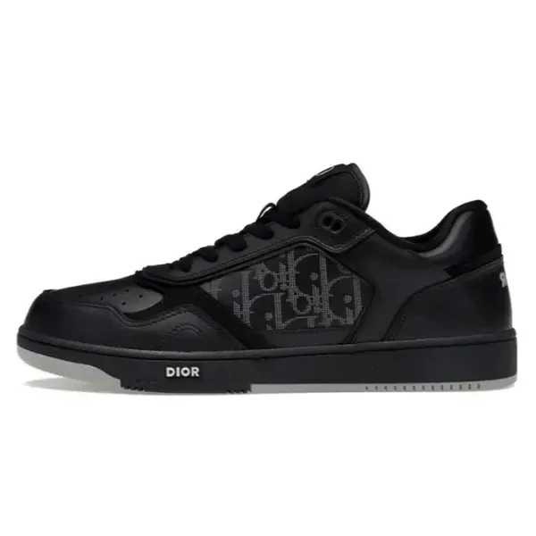Dior B23 Low Black Oblique Sneakers - 1
