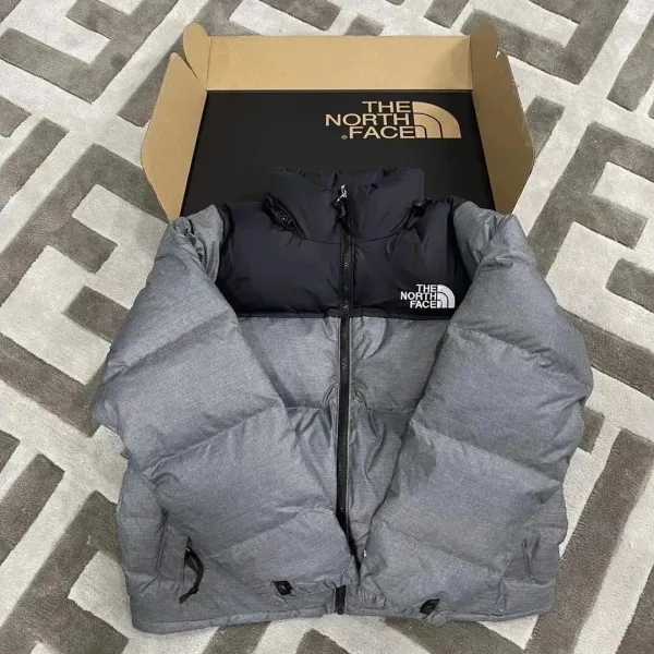The North Face Nuptse Jacket Gray/Black Down Jacket - 1