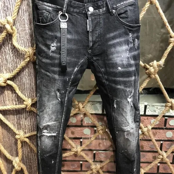 Dsquared2 Distressed Black Ripped Skinny Jeans - 1