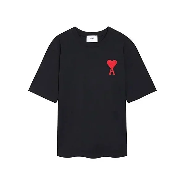 AMI Paris T-Shirts de Coeur logo short-sleeve T-shirt product detail image 4