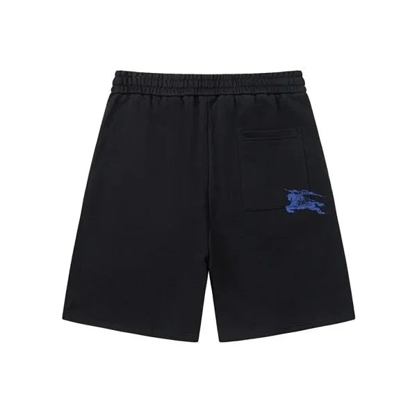 Burberry Equestrian Knight Embroidered Black Shorts - 1