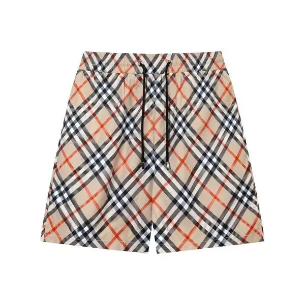 Burberry Classic Check Drawstring Shorts Beige Multicolor - 1