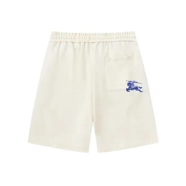 Burberry Equestrian Knight Print Beige Shorts - 1