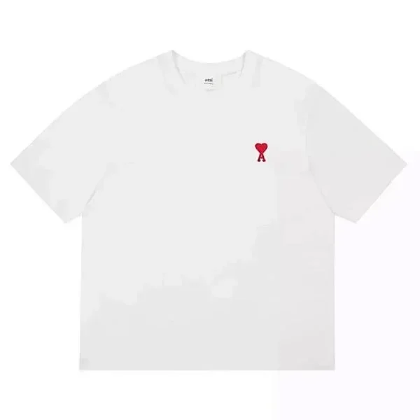 AMI Paris T-Shirts de Coeur logo short-sleeve T-shirt product detail image 3