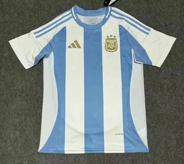 Adidas Argentina National Team Home Jersey Light Blue and White Stripe Jersey - 1