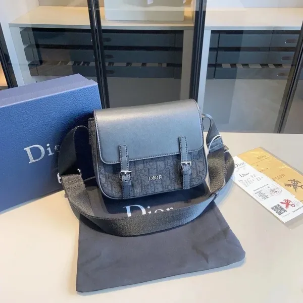 Dior Book Tote Oblique Gray Crossbody Bag - 1