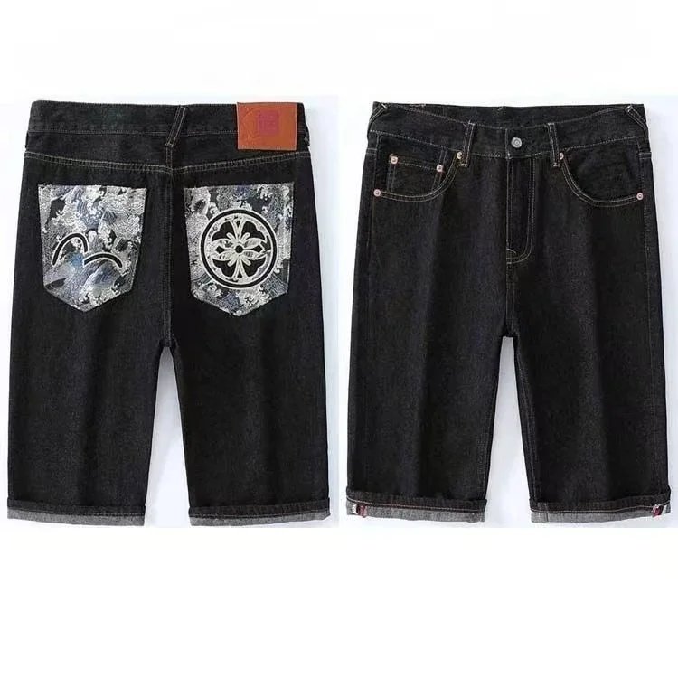 EDWIN Koi Fish Print Denim Shorts Black - 12
