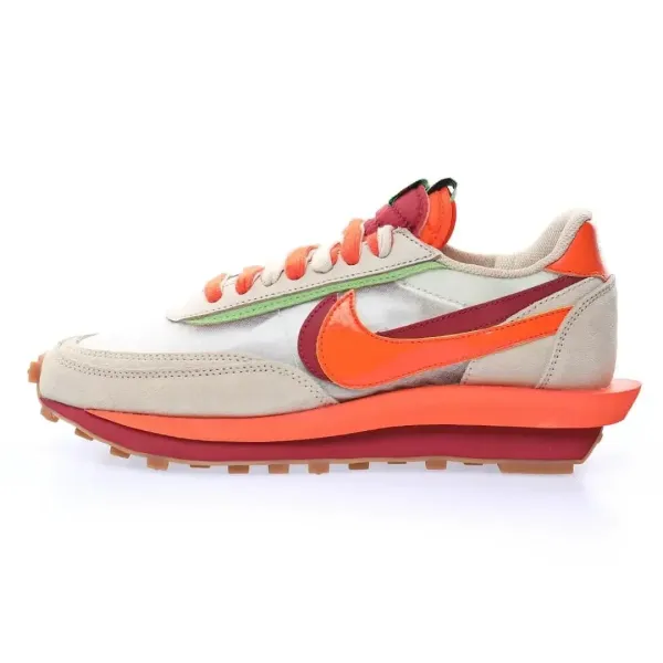 Nike x Sacai LDWaffle Orange Multicolor Sneakers - 1
